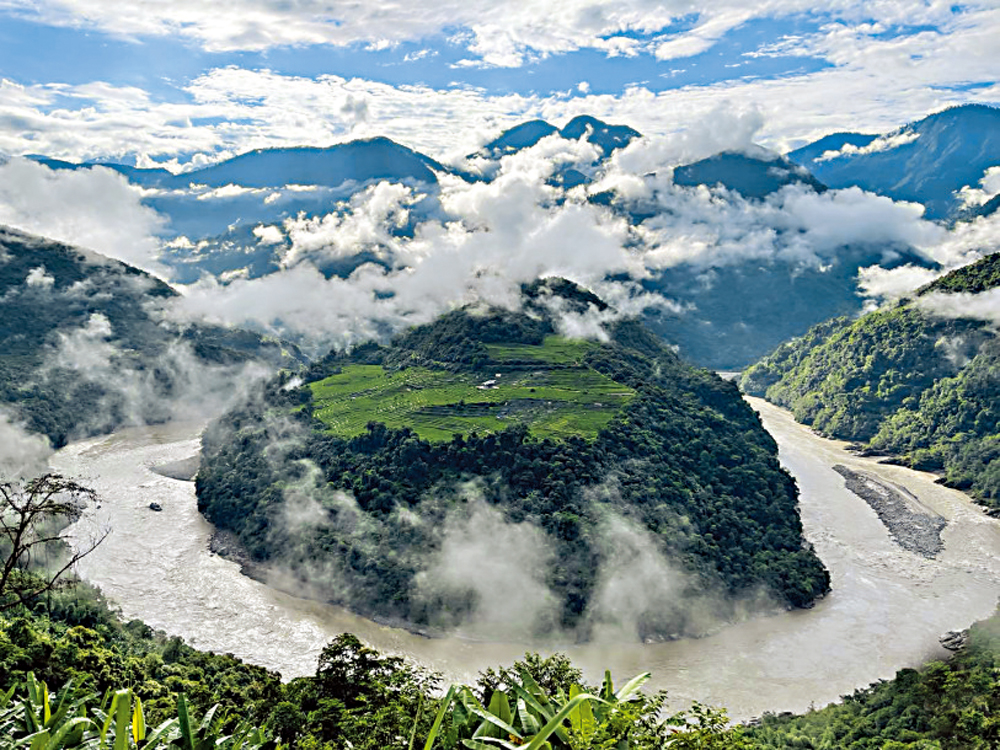 　　圖：果果塘大拐彎恍如「仙境」。\作者供圖