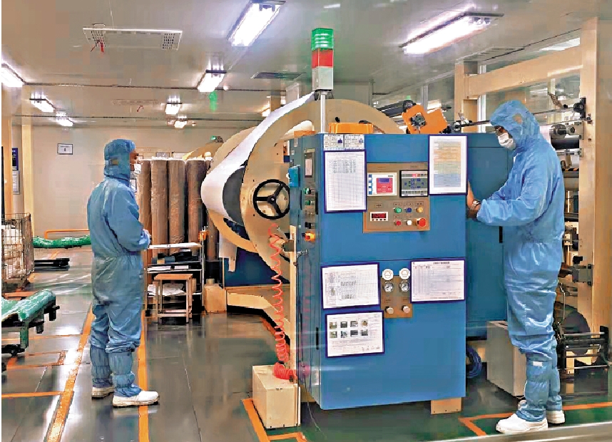 　　圖：大陸通利科技公司與台企合作，在新材料領域取得很大進展。\大公報記者陳旻攝