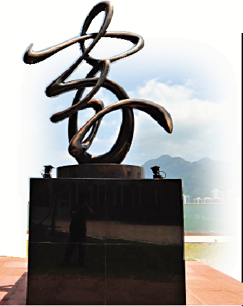 　　圖：香港中文大學的「家」公共藝術雕塑作品，朱達誠創作。\受訪者供圖