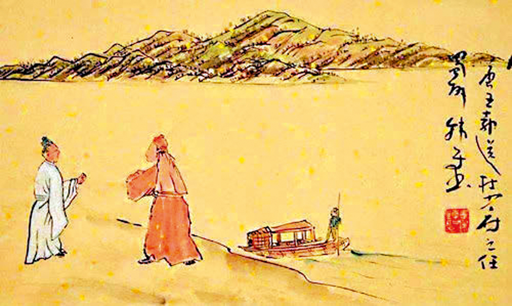 　　圖：面對兄長曹丕陰險無情的手段，曹植百感交集，悲憤不已，於是寫出傳誦千古的名詩《贈白馬王彪》。