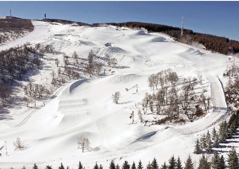 　　圖：雲頂滑雪公園是自由式滑雪及單板滑雪國家隊的訓練基地。　　   
