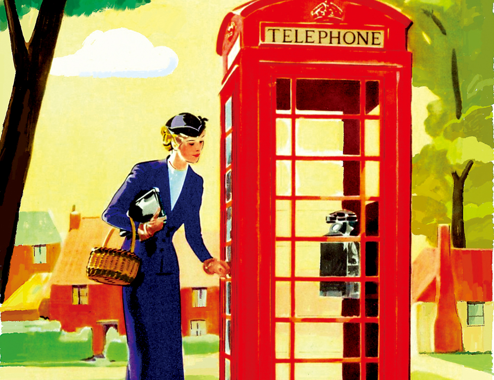 　　圖：紅電話亭常出現在英國的旅遊海報上。\作者供圖