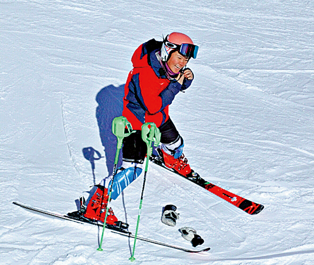 　　圖：金和曉（左）希望更多人看到非冰雪城市出戰冬奧的可能性。