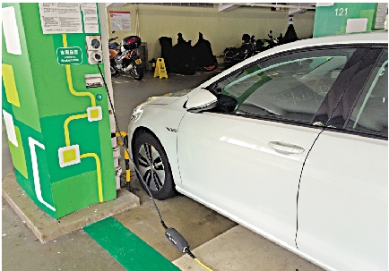 　　圖：「EV屋苑充電易資助計劃」將協助約700個私人住宅樓宇內約14萬個停車位，安裝電動車充電設施。