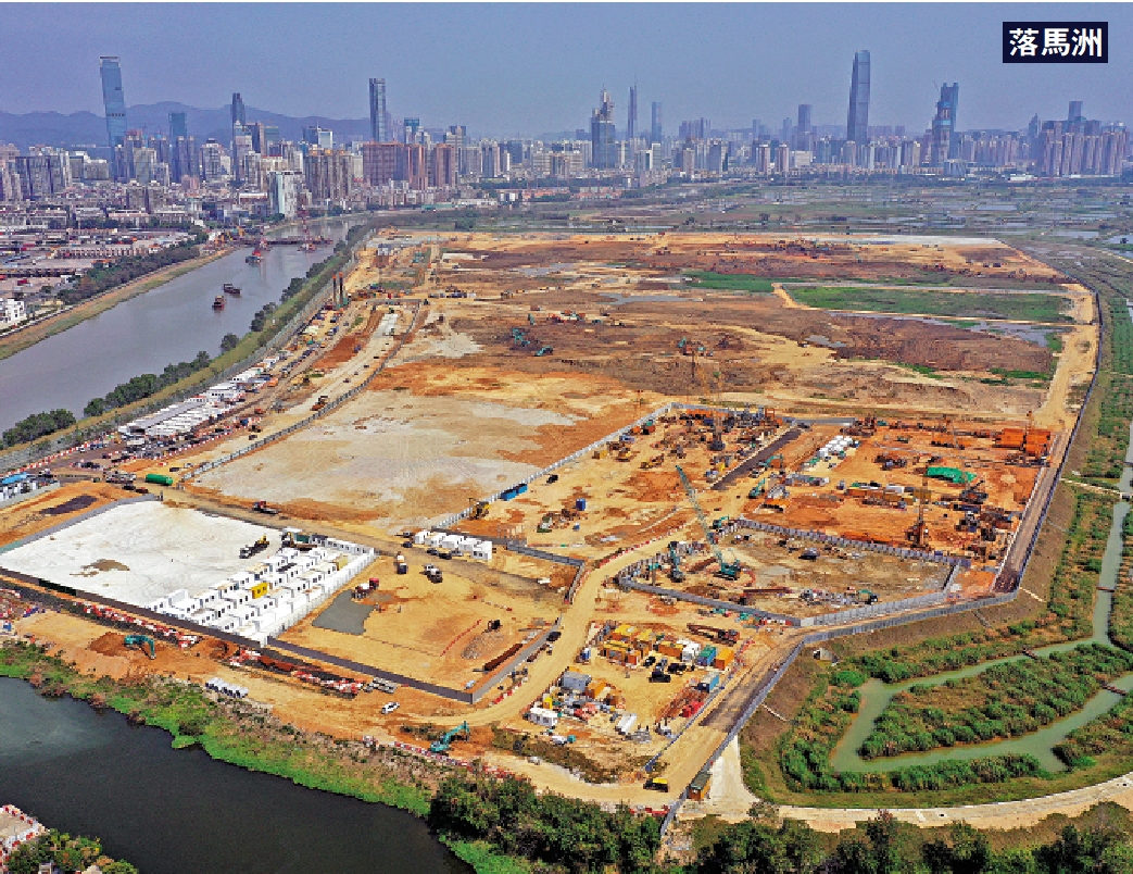 　　圖：特區政府引用《緊急情況規例》，就落馬洲方艙工地豁免施工人員及物資的法律限制。