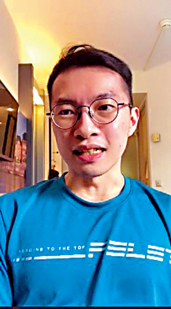 　　圖：伍家朗在網上分享染疫康復後的近況。\網上圖片