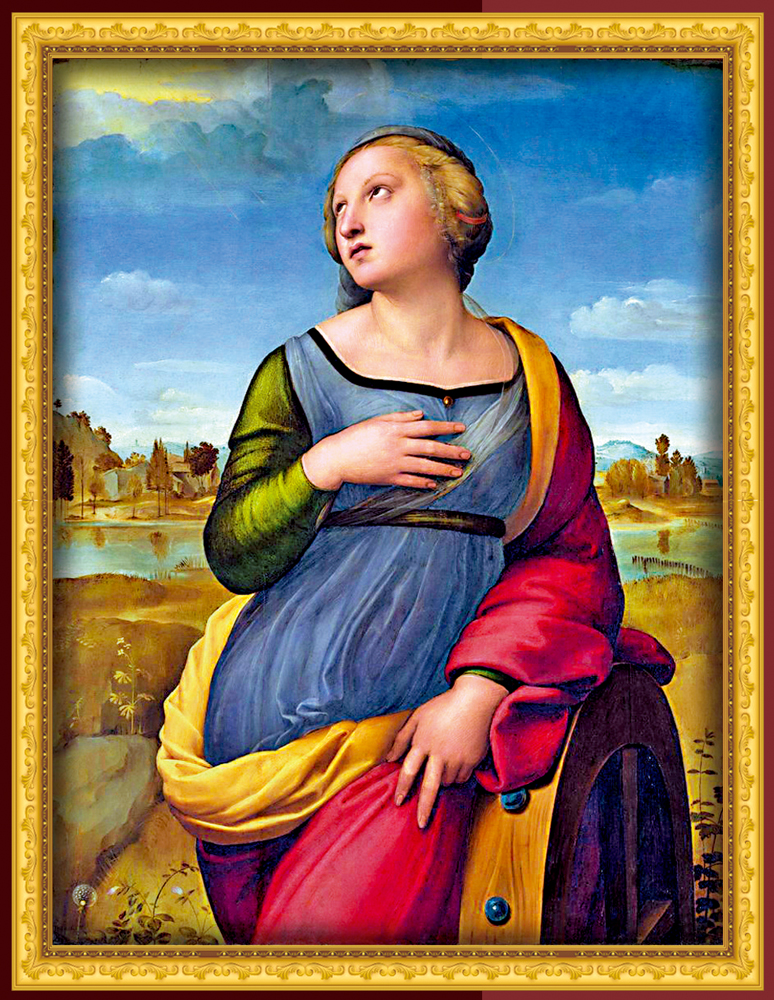 　　圖：拉斐爾《亞歷山大的聖凱瑟琳》，約一五○七年作。