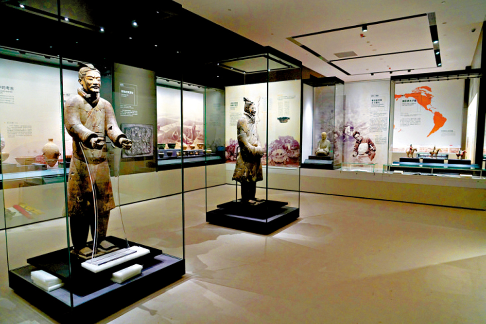 　圖：博物館內展出的秦兵馬俑。\受訪者供圖