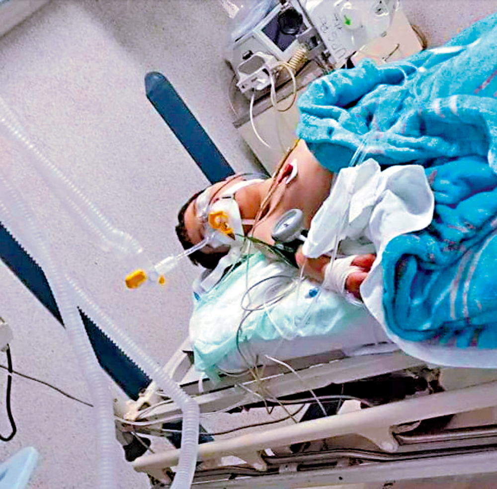 　　圖：6歲男孩塞萬提斯被宣布腦死亡。\網絡圖片