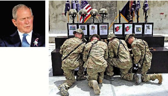 　　圖：美國前總統小布什2003年發動伊拉克戰爭，造成超過25萬名伊拉克平民死亡。/路透社