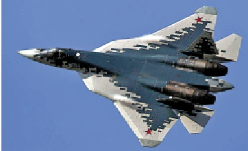 　　圖：蘇-57作為俄羅斯最新型隱形戰機，參與了俄羅斯的特別軍事行動。/資料圖片