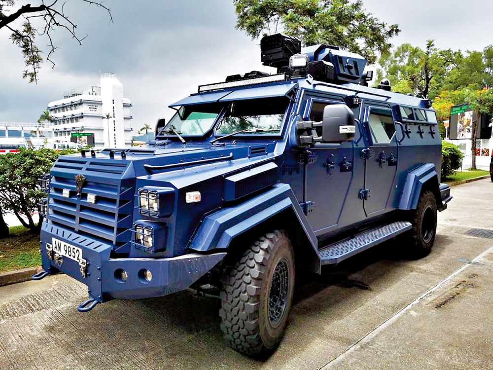 　　圖：警方購入的「劍齒虎」裝甲車將於6月投入服務。