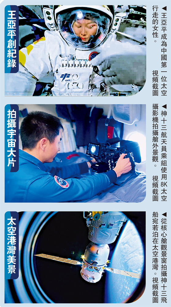 　　圖：王亞平創紀錄