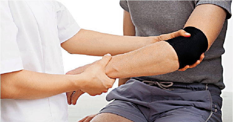 　　圖：肱骨外上髁炎俗稱網球肘，主要由勞損引起。