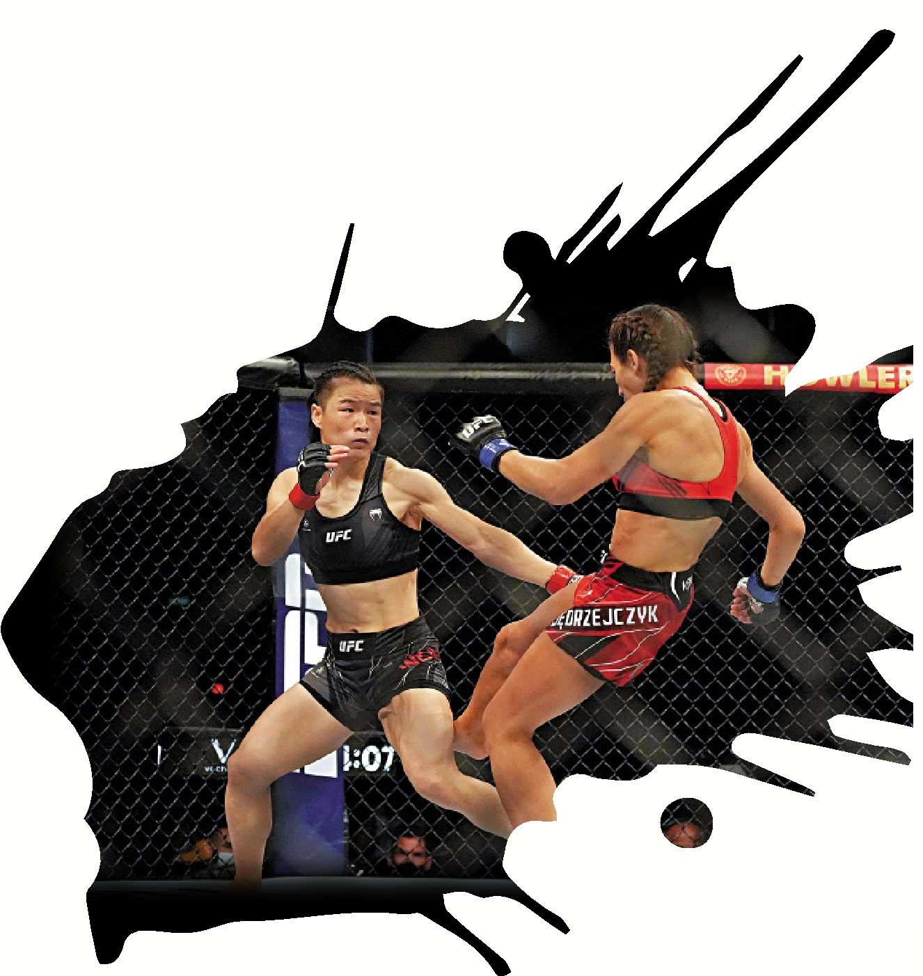 　　圖：張偉麗（左）在上月的比賽擊敗喬安娜。