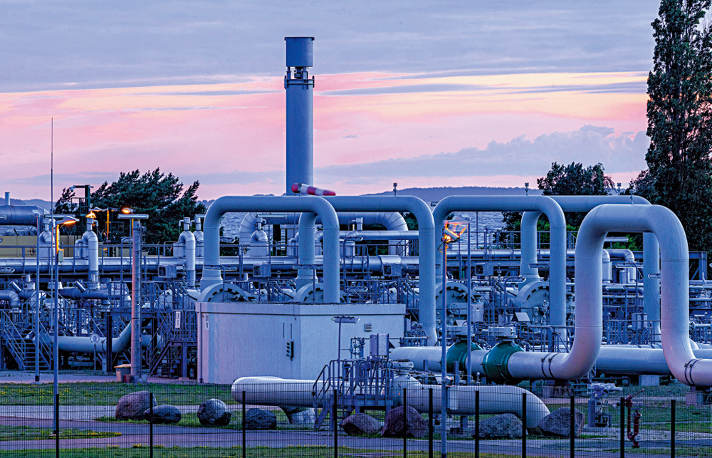 　　圖：俄羅斯向德國等歐洲國家輸送天然氣的「北溪1號」管道11日暫停輸氣。\美聯社