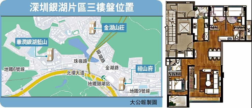 　　圖：縉山府的155平米4房2廳戶型。