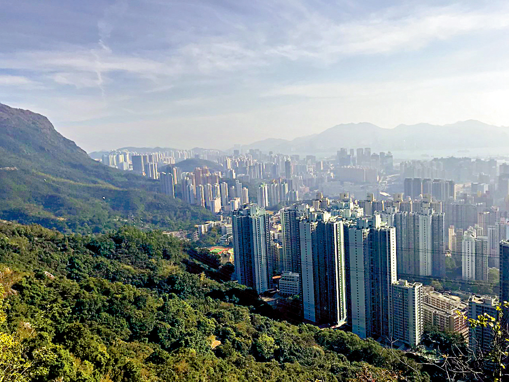 　　圖：香港山多平地少，有近四分三土地仍未開發。