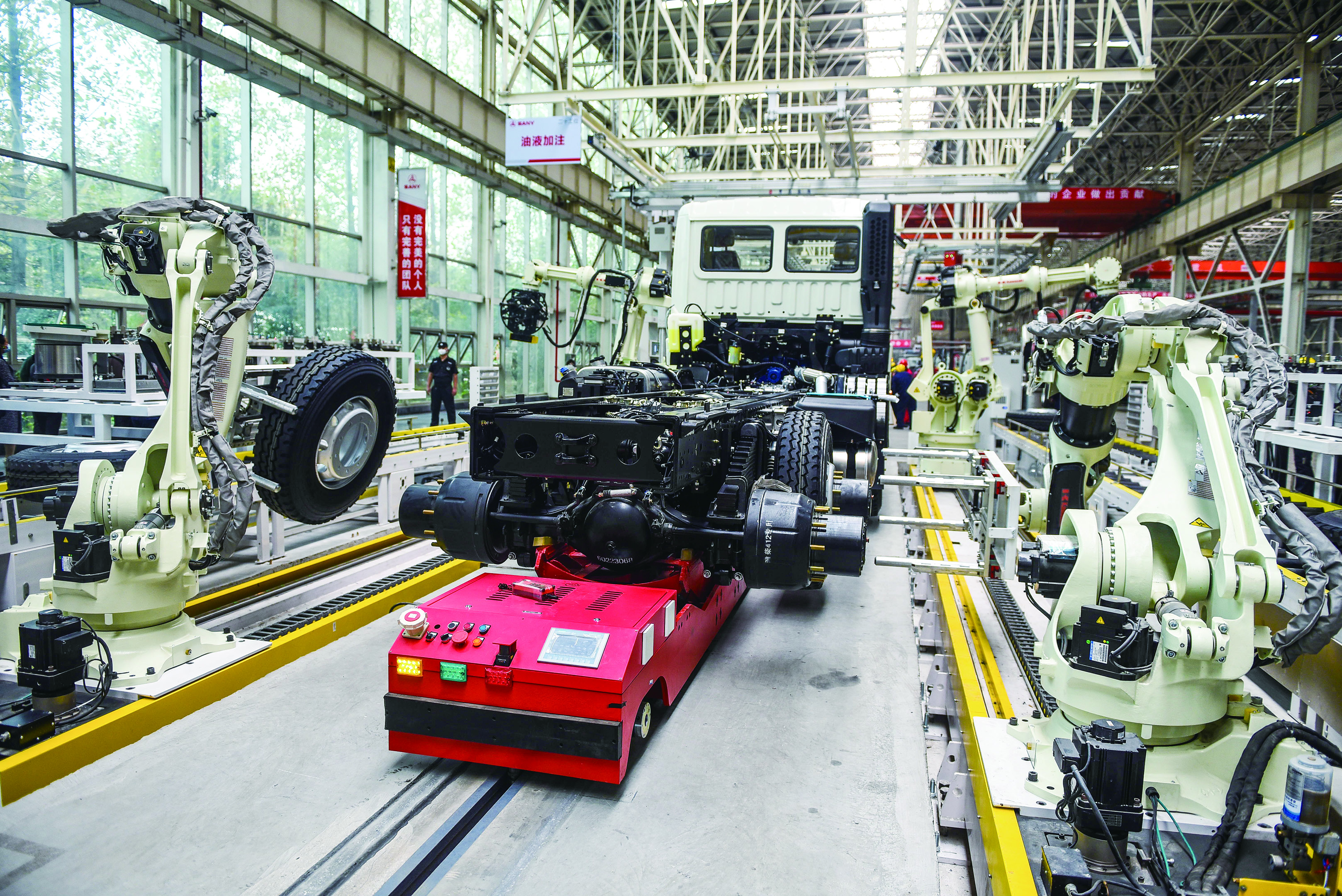 　　圖：三一專汽自動化生產車間。