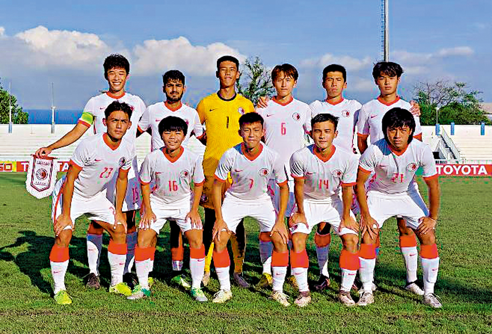 　　圖：港足U20隊出戰首仗失利。\香港足總圖片