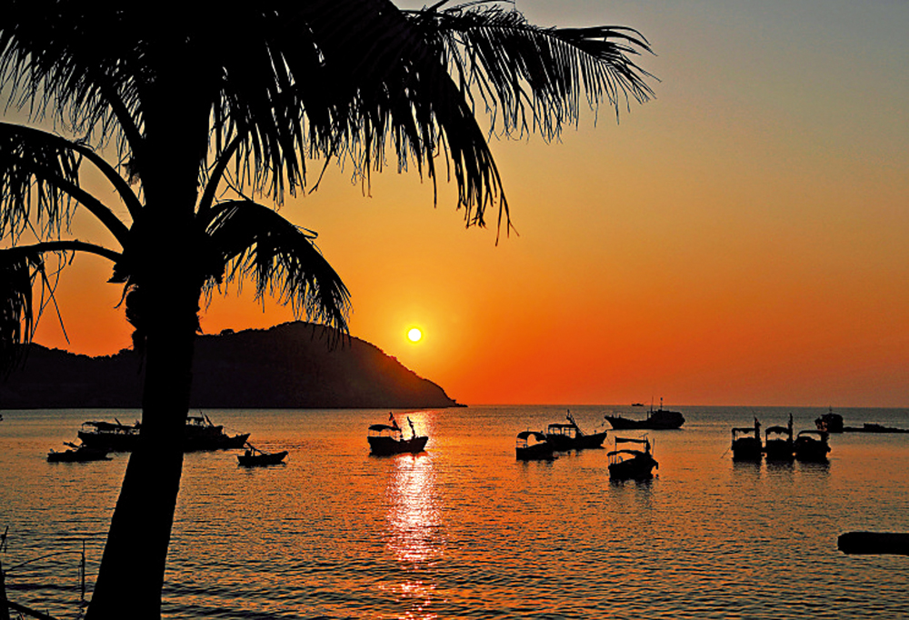 　　圖：台山下川島的東灣日落。\受訪者供圖