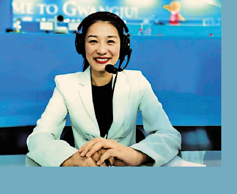 　　圖：李娜在央視解說奧運會。\受訪者供圖