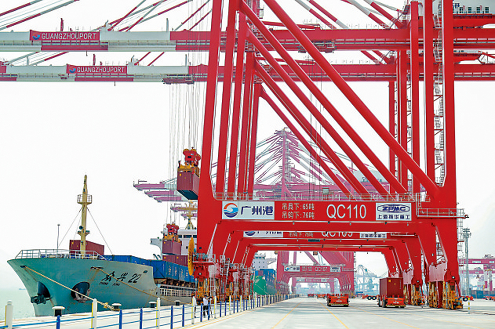 　　圖：廣州南沙港四期碼頭。\大公報記者方俊明攝