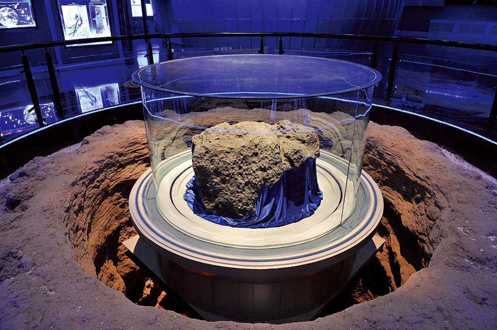 　　圖：吉林隕石博物館收藏着世界最大的隕石：中國吉林一號隕石。