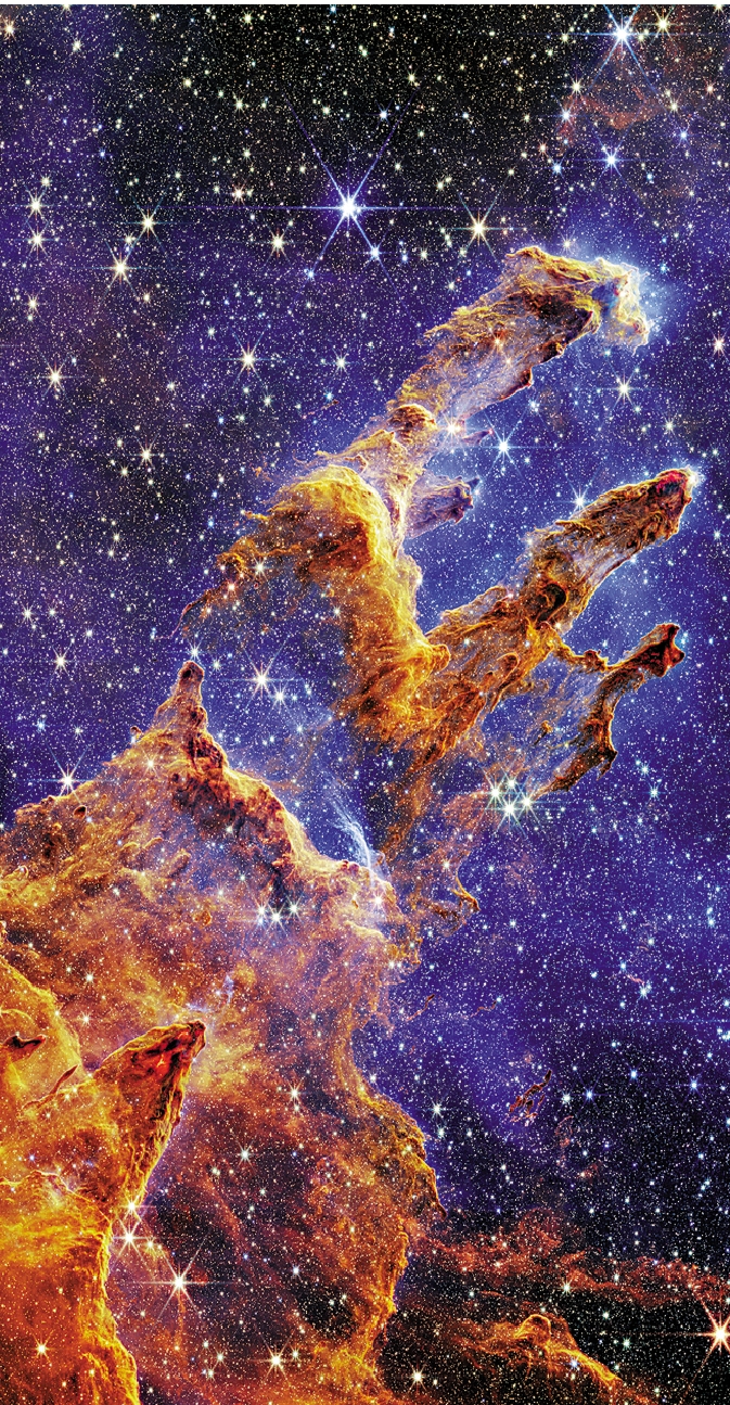 　　圖：美國太空總署19日公布韋布望遠鏡拍攝的「創生之柱」圖像。\中新社