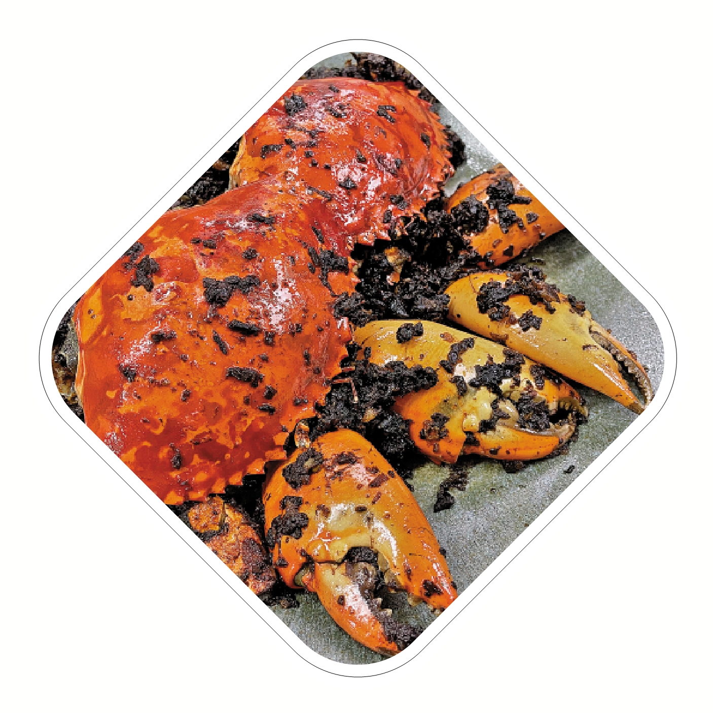 　　圖：筍麩菜香爆肉蟹。