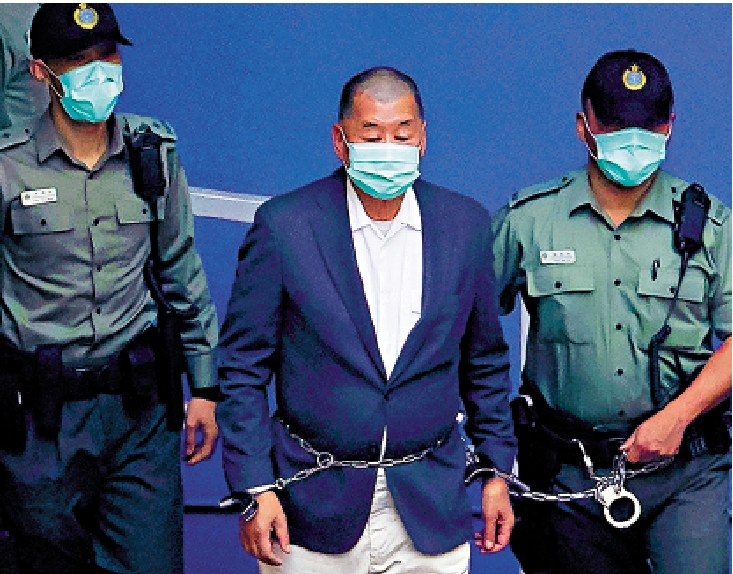 　　圖：亂港黑手、壹傳媒創辦人黎智英違反租契指定印刷用途，兩項欺詐罪成。 資料圖片