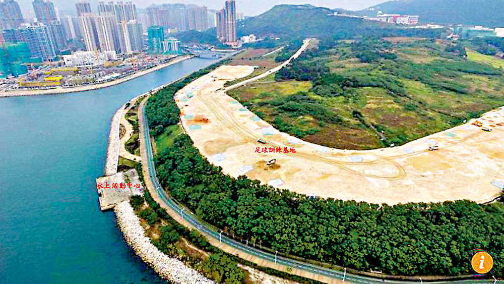 　　圖：將軍澳水上活動中心將建於紅圈位置。