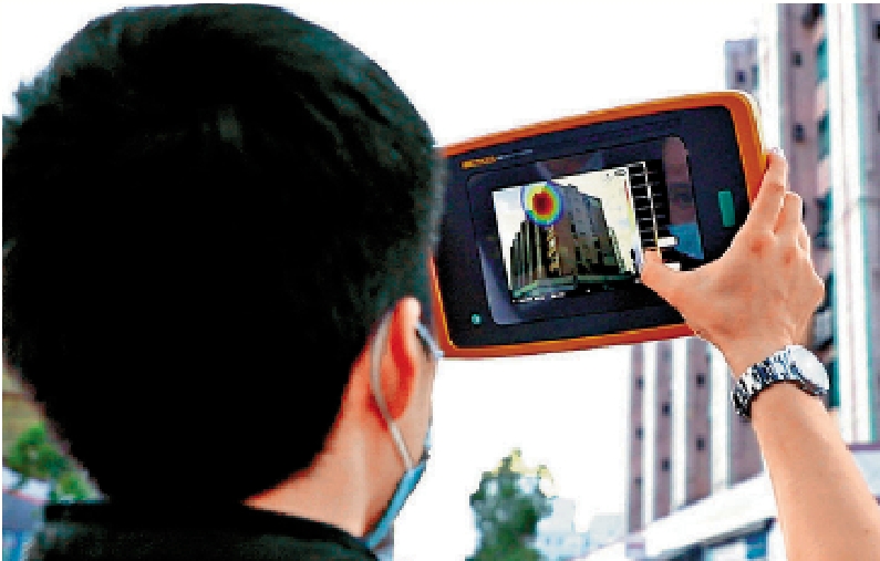 　　圖：環保署引入聲學相機，可以迅速找到噪音源頭。