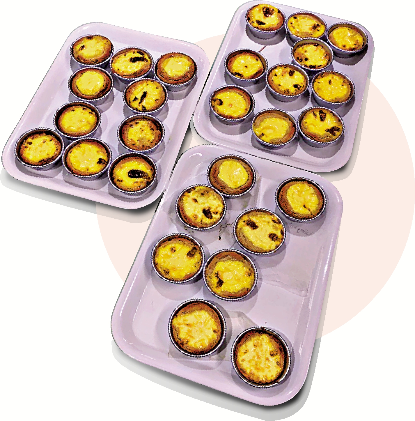 　　圖：學員製作的蛋撻。