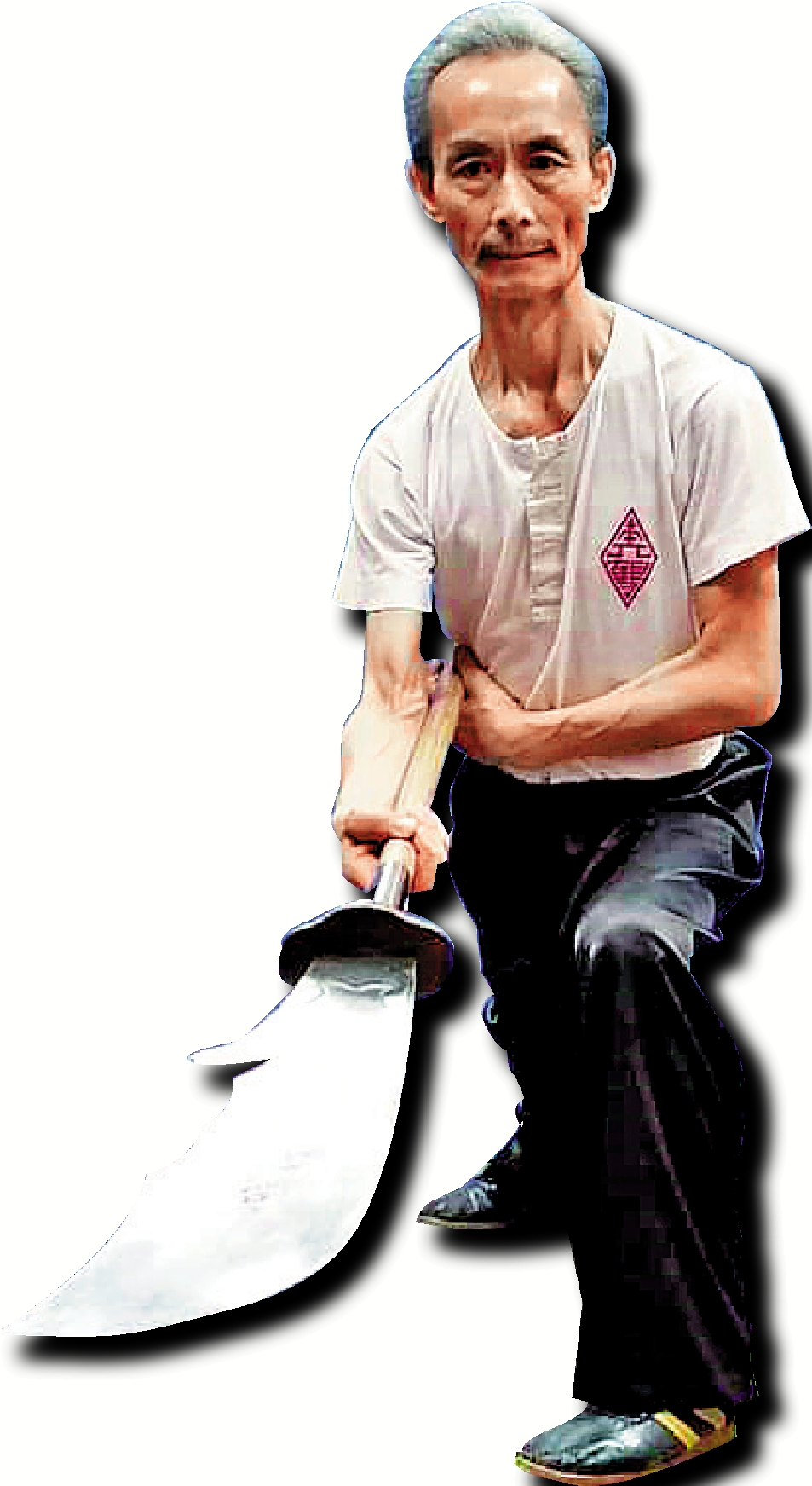 　　圖：麥志剛展示洪拳刀法。\受訪者供圖