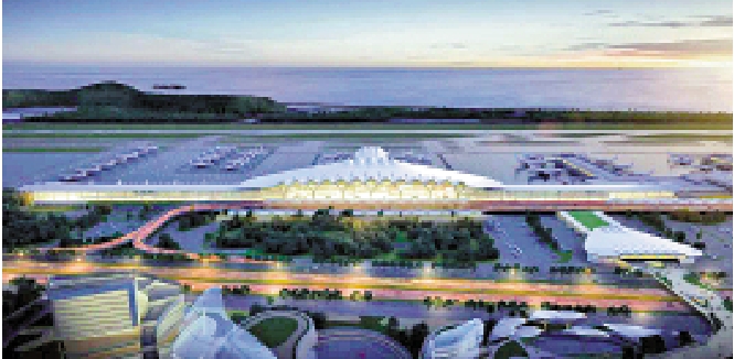 　　圖：圖為在建的珠海機場新航站樓效果圖。\受訪者供圖