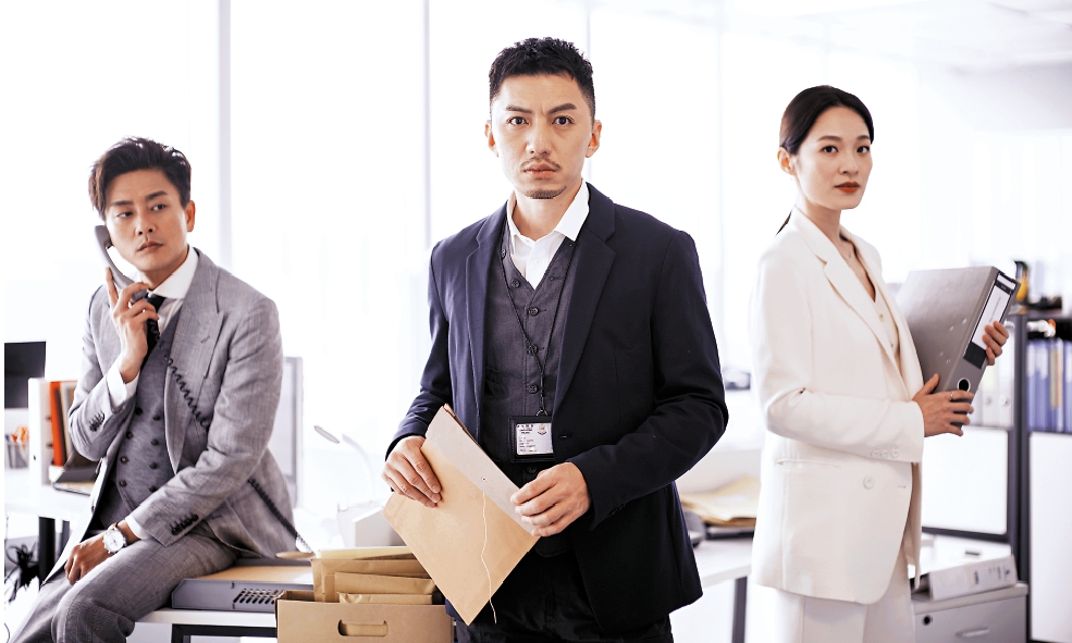 圖:《法證先鋒V》演員包括黃宗澤(左起)、袁偉豪、蔡潔。