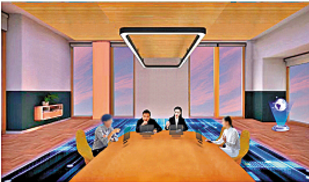 　　圖：本案元宇宙仲裁庭審場景。/受訪者供圖