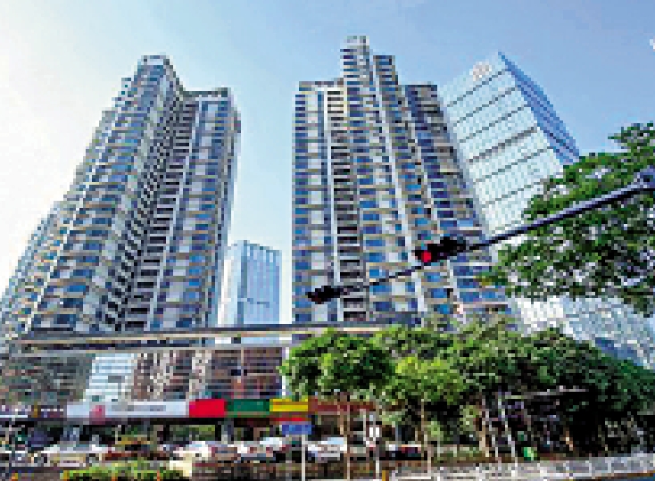 　　圖：天健世紀花園分南北兩區，由8幢高層住宅組成。