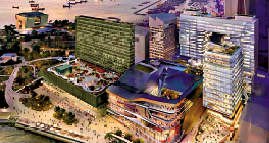 　　圖：藝術廣場大樓由兩個地盤組成，共建3幢商業大樓。圖為電腦模擬圖。