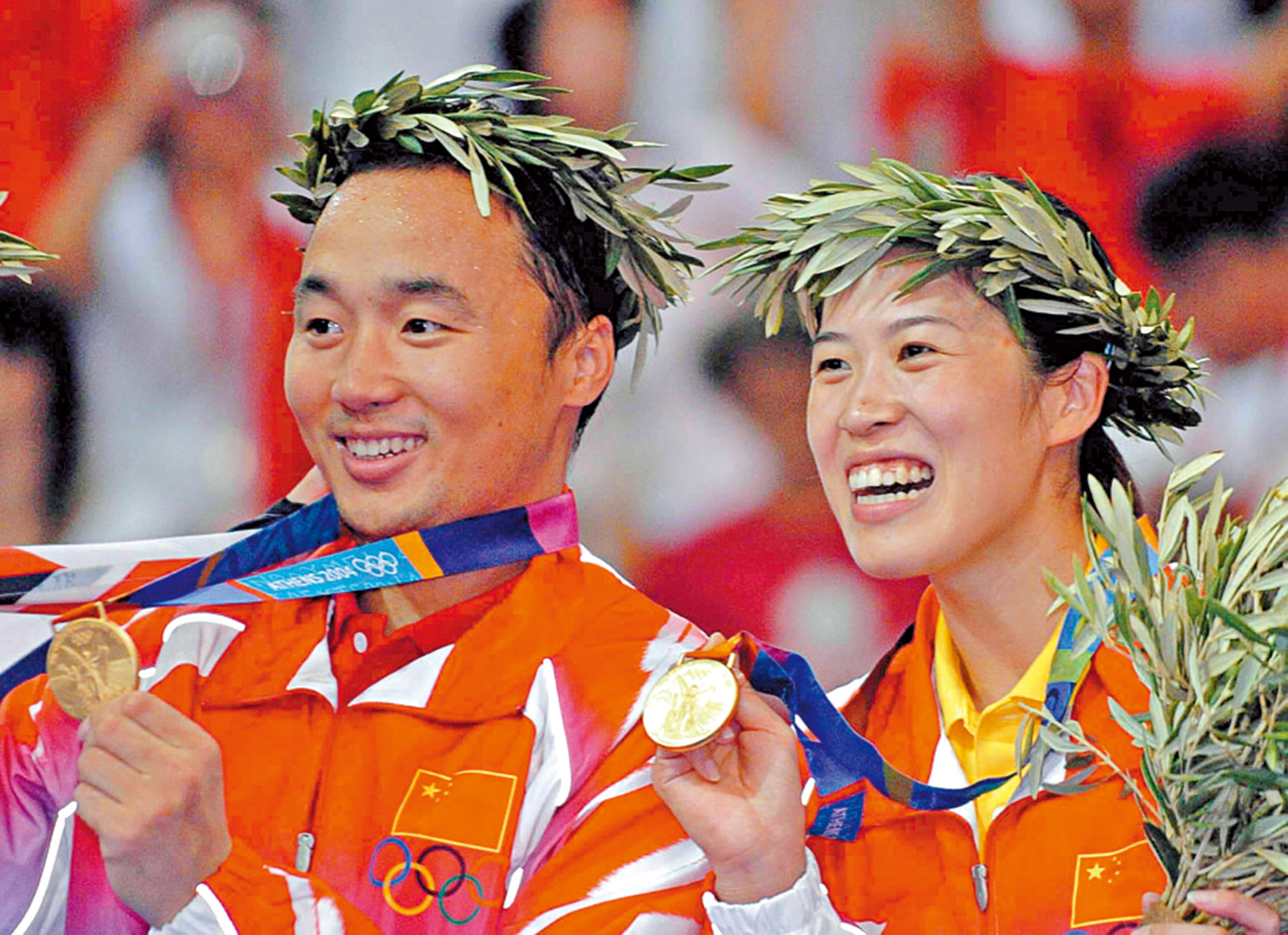 　　圖：張軍（左）與高崚曾連奪兩屆奧運混雙金牌。