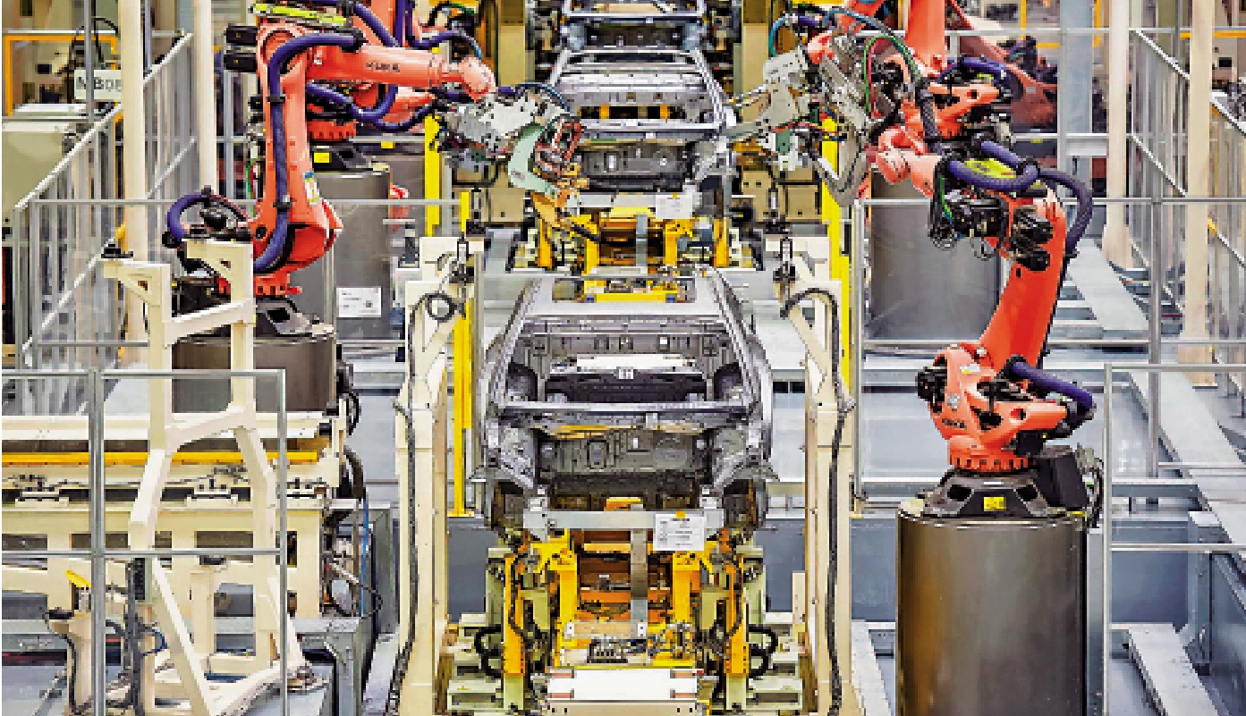 　　圖：廣汽集團的新能源汽車自動生產線。