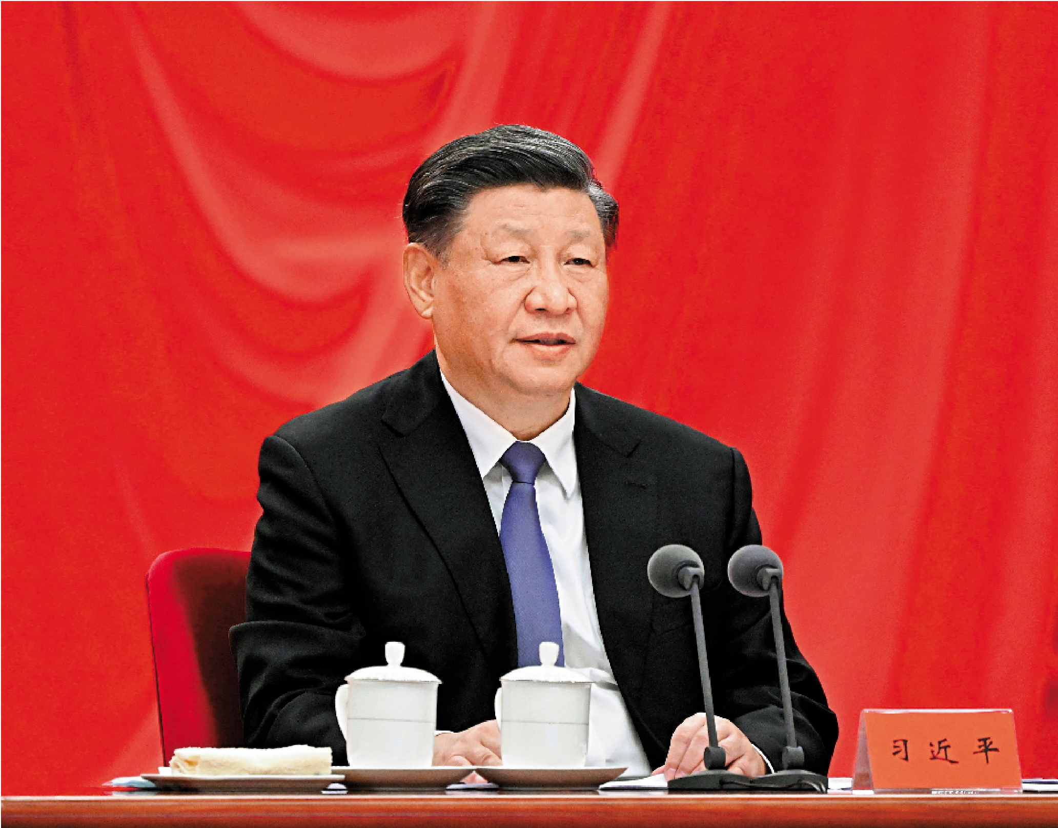 圖:1月9日,中共中央總書記、國家主席、中央軍委主席習近平在中國共產黨第二十屆中央紀律檢查委員會第二次全體會議上發表重要講話。\新華社