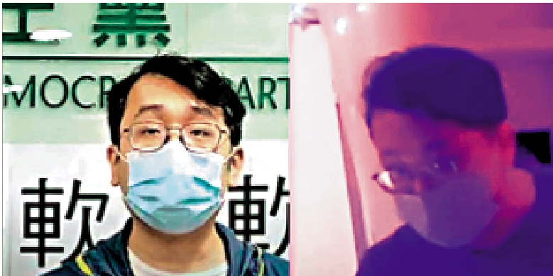 圖:莊榮輝去年12月初連任民主黨中委後,同月底有人上載視頻(右),指莊疑往召妓。