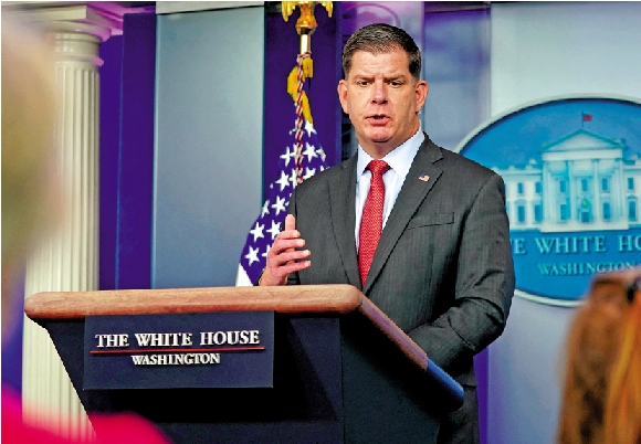 　　圖：今年的指定倖存者是勞工部長沃爾什。\路透社