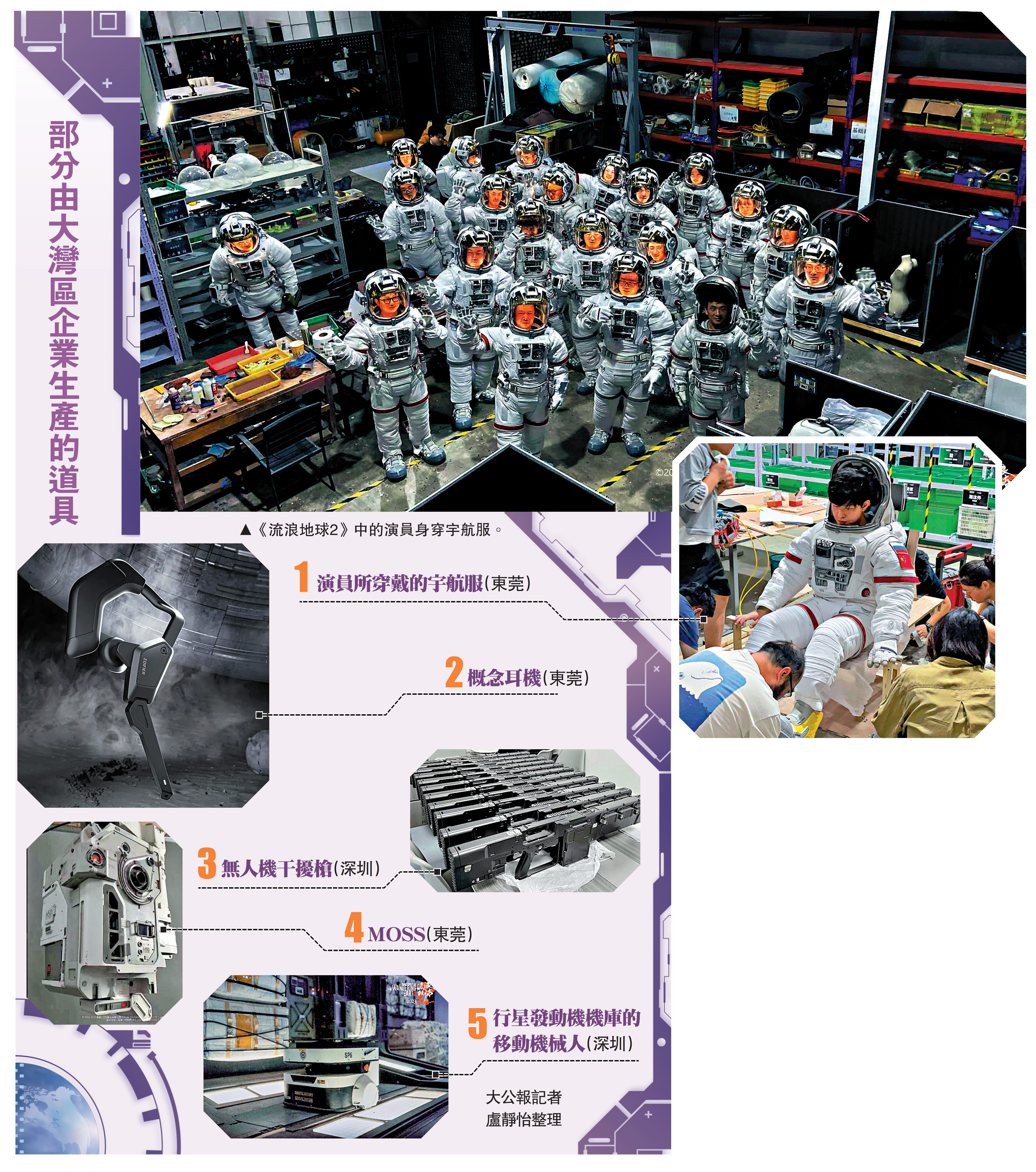 　　圖：部分由大灣區企業生產的道具