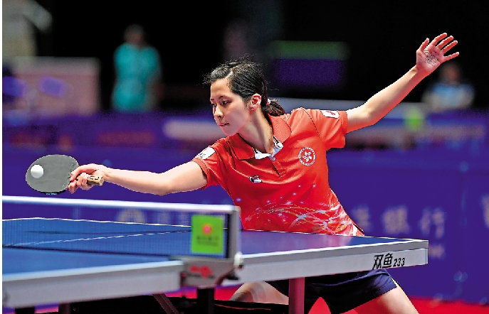 　　圖：林依諾8強以局數1：3不敵肖瑤茜。