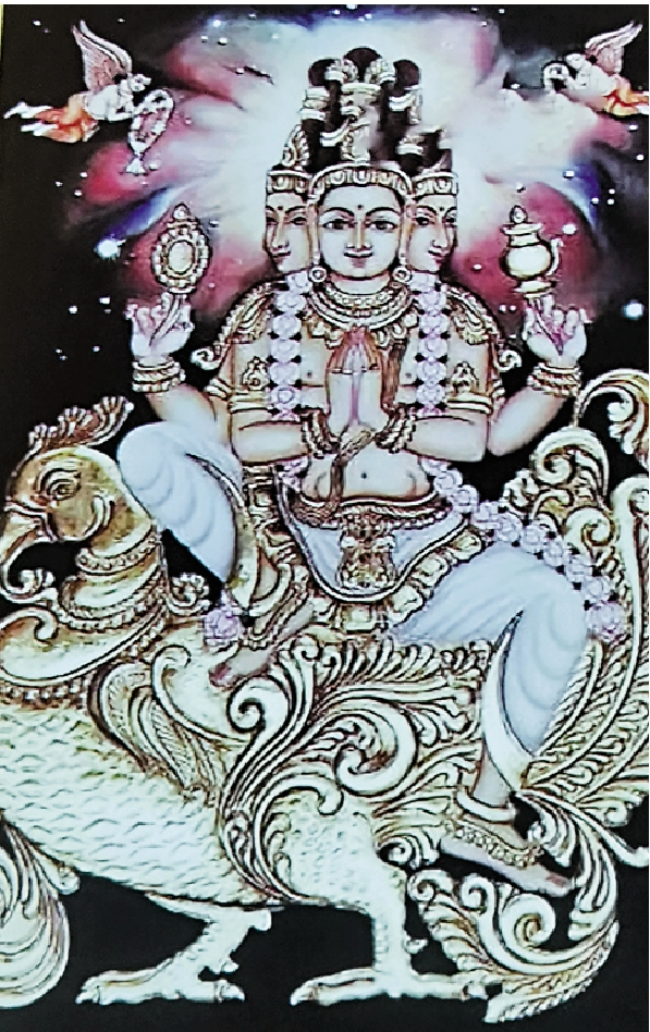 　　圖：展覽展示大梵天與帝釋天形象來源。