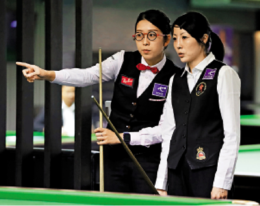 　　圖：吳安儀（左）與葉蘊妍在比賽中。\網絡圖片