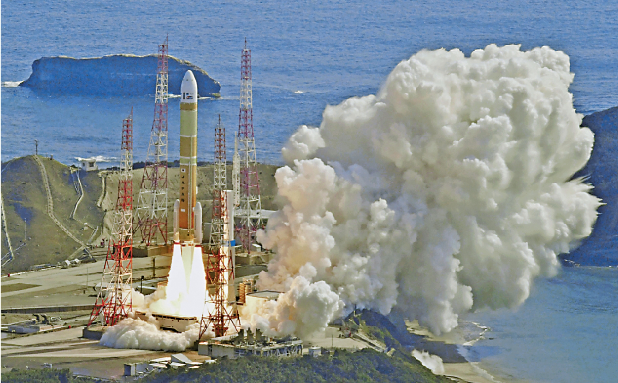 　　圖：日本H3火箭7日從鹿兒島縣種子島宇宙中心發射升空。\路透社